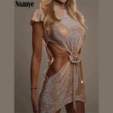 Summer Glitter Party Mini Dress - Sexy & Elegant